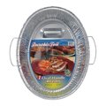 Home Plus Home Plus 6392112 12.75 x 17.37 in. Durable Foil Oval Roaster Pan - Silver- pack of 12 6392112
